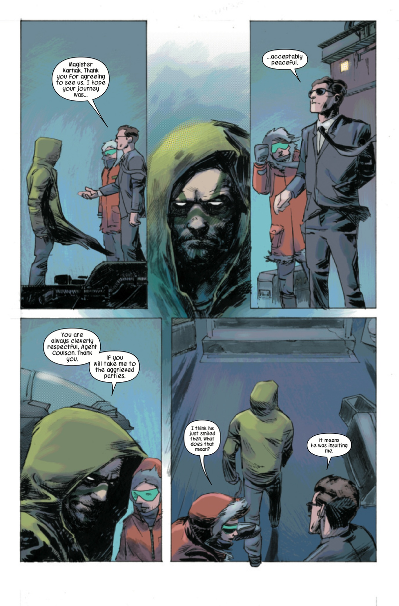 Illustration for article titled Exclusive Marvel preview: Warren Ellis goes Inhuman for Karnak #1